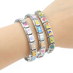 थोक निर्माण करने वाली टैलियन आकर्षण कंगन हस्तनिर्मित स्टेनलेस स्टील लिंक श्रृंखला y खिंचाव इतालवी कंगन - Product Image 3