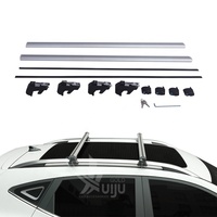 Bagageiro de Teto Universal em Alumínio para Carro, Destacável, 4x4 com Barra Transversal, Preto, Capacidade de 100kg, Certificado ISO/TS16949
