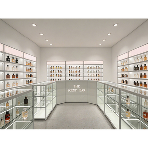 Vitrine d'exposition de parfums à éclairage LED de haute qualité, kiosque de parfums, <span class=keywords><strong>comptoir</strong></span> en <span class=keywords><strong>bois</strong></span>, présentoir de parfums pour la vente au détail - Product Image 6