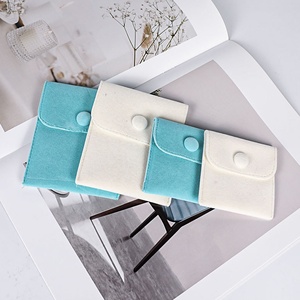 Sac en velours personnalisé avec impression de logo, sac à bijoux, pochette en microfibre suédée avec logo en relief, emballage pour collier - Product Image 4