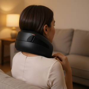 Almohada masajeadora Shiatsu de amasamiento profundo con calor para aliviar el dolor de hombros, cuello y espalda, batería de litio recargable por USB - Product Image 2