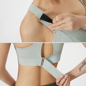 Soutien-gorge de <span class=keywords><strong>sport</strong></span> grande taille à fermeture éclair, anti-choc haute résistance, anti-affaissement, pour yoga, avec <span class=keywords><strong>maintien</strong></span> puissant et <span class=keywords><strong>fort</strong></span> impact - Product Image 4