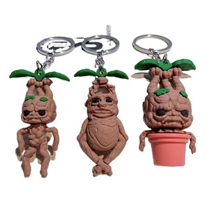 Nueva llegada Mandela llavero <span class=keywords><strong>Mandrake</strong></span> adornos Pvc llavero Halloween coche escuela bolsa colgante llavero de goma - Product Image 1