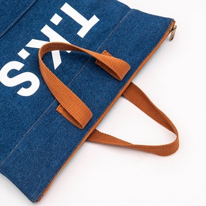 Simple and fashion large capacity soft denim functional leisure <b>tote</b> backpack - Product Image 3