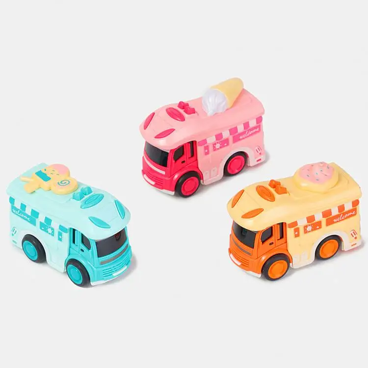 Simulazione di hobby per bambini di alta qualità camion di gelato giocattoli di plastica mini attrito veicoli giocattolo inerzia per bambini auto giocattolo