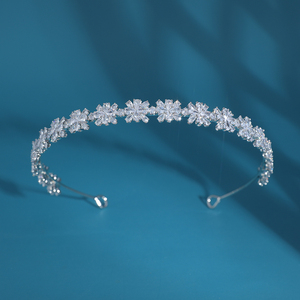 Serre-tête de luxe pour mariage, diadème de mariée, couronne de princesse, diadème de concours, couronne de Quinceañera, accessoires de banquet en zirconium - Product Image 1