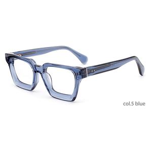 Style européen américain nouveau carré optique lunettes cadre confortable épais acétate bleu myopie Spectacle hommes femmes 3302 lecture - Product Image 1