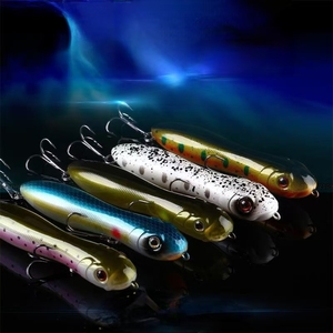 Tête de serpent pêche au chat leurres de pêche flottants hochet son plus fort <span class=keywords><strong>Super</strong></span> <span class=keywords><strong>Spook</strong></span> pêche chine imprimé crayon leurre 7 Cm serpent 10 M - Product Image 1