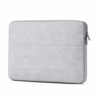 Étui pour ordinateur portable en cuir PU imperméable et résistant, antichoc avec coussin d'air, housse de tablette portable avec rembourrage alvéolé, pochette de voyage pour ordinateur portable