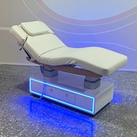 Table de massage électrique réglable haut de gamme pour salons de beauté, spas et usage médical, en cuir PU, design moderne