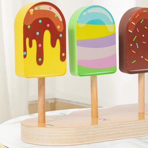 Jouets en bois d'imitation : Jeu de tri sucettes, glaces et bâtonnets de glace, jeu de logique, jeu de rôle parent-enfant, cadeau interactif <span class=keywords><strong>pour</strong></span> enfants - Product Image 6