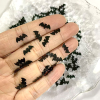 Paillettes en PVC en forme de chauve-souris pour Halloween, 10x5mm, multicolores, résistantes à la chaleur, à l'abrasion et à la déformation, confettis de fête, pour bricolage fait main