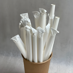 หลอดกระดาษคราฟท์คุณภาพสูง ย่อยสลายได้ 100% เกรดอาหาร สำหรับเครื่องดื่มเย็นและชานมไข่มุก เหมาะสำหรับงานปาร์ตี้ - Product Image 1