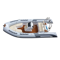 Bateau pneumatique RIB-520E certifié CE pour sports nautiques en plein air, coque en fibre de verre, tube en PVC, bateau de loisirs familial