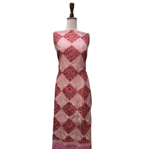 Costume 3 pièces brodé à la machine pour femmes, textile haut de gamme, motif personnalisé, vêtements de fête, fabricant OEM ODM en gros - Product Image 3