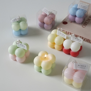 Bougie parfumée artisanale en forme de cube à bulles, décoration d'intérieur, cadeau pour les mariages, les anniversaires et les fêtes, vente chaude - Product Image 5