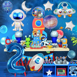 Großhandel Weltraum Galaxie Thema Party Dekorationen <span class=keywords><strong>Astronaut</strong></span> Ballon Rakete Folie Luftballons Kinder Geburtstag Abschluss feier Dekor - Product Image 6