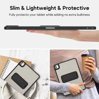 Étui Heybingo TPU antichoc mat translucide avec béquille pour iPad Pro 11 pouces 2024