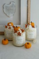Bougie parfumée artisanale LANJO en forme de feuille d'érable et de citrouille pour la collection Automne, idéale pour Halloween, Thanksgiving, anniversaires, décoration faite à la main