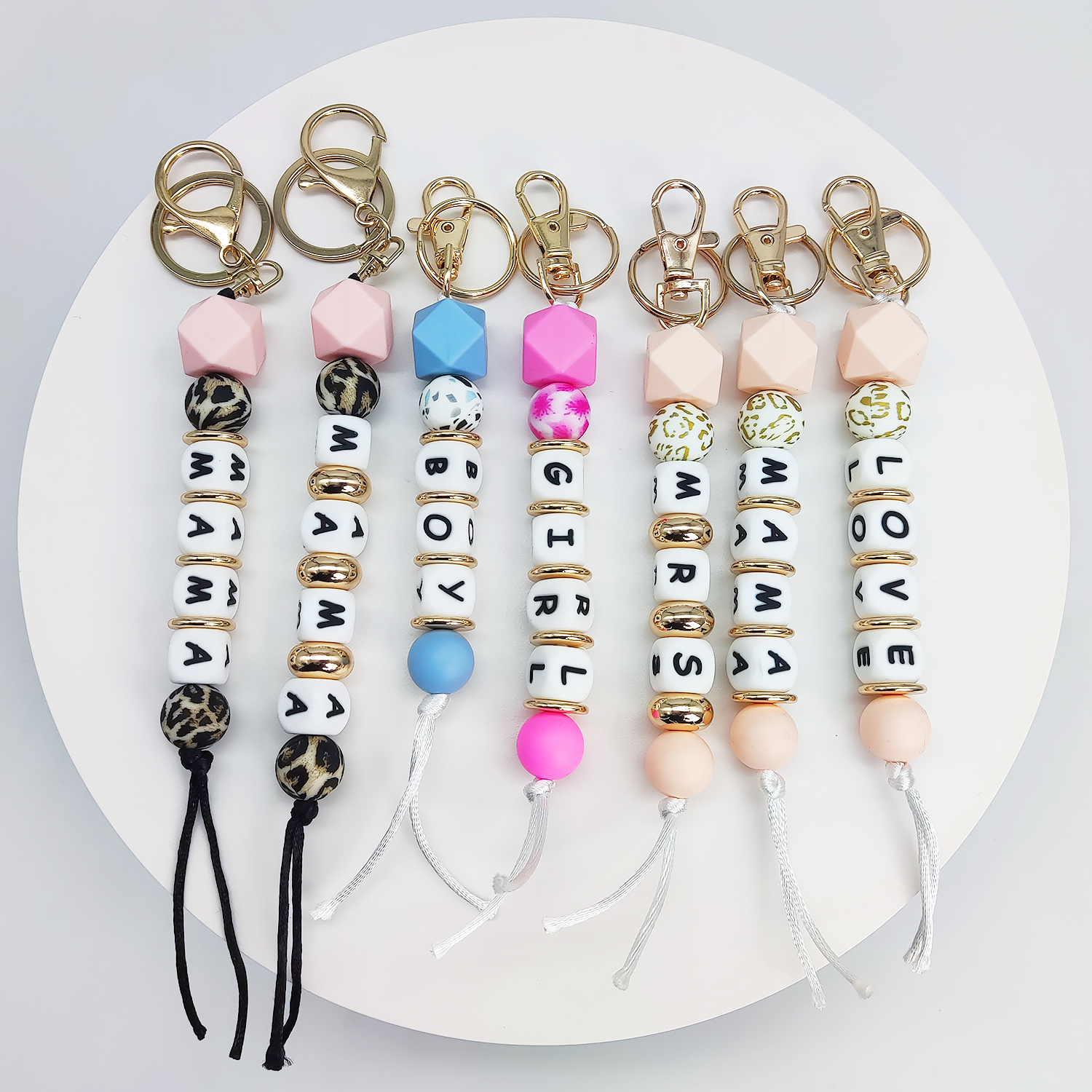 Phone Anti-lost Lanyard Key Short Wrist Pendant Colorful Bead Beaded Rice Beads Pendant Women's Hand-held Chain Phone Lanyard Image 3