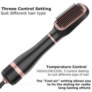 Productos para el Cabello de Marca Privada al por Mayor de Dongguan Golly, Cepillo Secador de Pelo Profesional 3 en 1, Cepillo Alisador de Pelo Eléctrico - Product Image 6