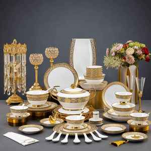 Service de Table Luxe en Porcelaine Tendre Résistante aux Rayures, Vaisselle Haut de Gamme pour Mariages, Banquets et Restaurants Gastronomiques - Product Image 6