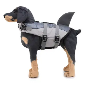 カスタム調整可能なペットの安全水泳ベスト浮選犬のライフジャケットシャーク