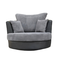 Chaise d'appoint pivotante Jumbo de luxe grande chaise câlin canapé pour la maison pour le salon tissu de Style Design moderne