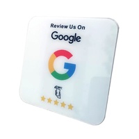 Plaque NFC personnalisée en acrylique pour avis Google avec mini-étiquette RFID, autocollants de paiement, code QR, puces NTAG213 étanches