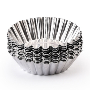 Moule à pâtisserie réutilisable en acier inoxydable épaissi, en forme de chrysanthème, pour base de tarte aux œufs portugaise, mini-gâteau et pudding, pour la cuisson transfrontalière - Product Image 5