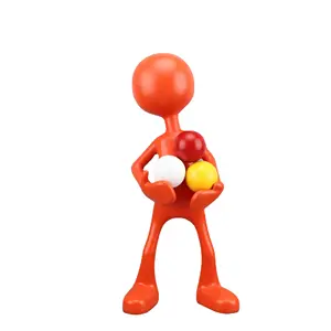 Modern creative orange ball character ornaments model room office study living room TV cabinet home decorations