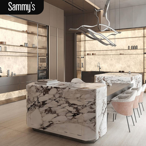 Luxury Wooden Glass Modular Kitchen Cabinets with Modern Design White Finish China Factory - Product Image 2
