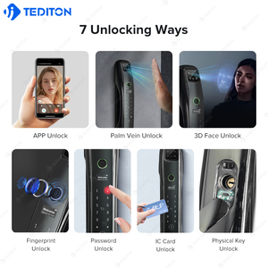 Tediton 3D Mặt ID Khóa Cửa Với Máy Ảnh/Digital Viewer Từ Xa Chuông Cửa Tuya Wifi Vân Tay Thông Minh Nhận Dạng Khuôn Mặt Khóa - Product Image 2
