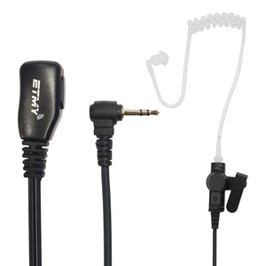 ชุดหูฟังแบบท่ออะคูสติกแบบขาเดียว OEM พร้อมปุ่ม PTT สำหรับวิทยุสื่อสาร T80 Extreme T92 Bodyguard ชุดหูฟังแบบท่ออากาศ - Product Image 1