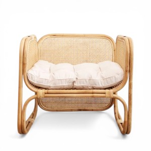 Sillón de Ratán Tejido a Mano Ecológico, Silla de Mimbre Hecha a Mano para Relajarse, Muebles Sostenibles para Interiores y Exteriores - Product Image 1