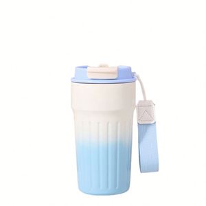 Taza de Café Portátil de Acero Inoxidable con Aislamiento al Vacío, Termo con Tapa y Cordón - Regalo Empresarial para Uso en Exteriores - Product Image 3