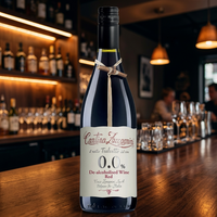 Vin Rouge Déalcoolisé Italien Zaccagnini 750Ml 16/18C Parfait avec des Plats Végétariens et de la Viande Blanche 6 Bouteilles par Boîte