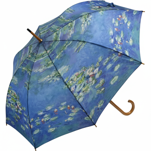 AU-02226 Monet "ninfee II" ombrellone artistico in legno - Product Image 1