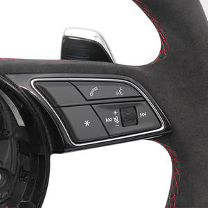 Volante de Cuero Alcantara de Calidad Personalizada para <span class=keywords><strong>Audi</strong></span> A3 8v A4 B9 A6 C7 A7 C6 B8.5 <span class=keywords><strong>Q7</strong></span> S4 - Product Image 4