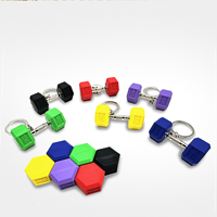 Porte-clés en caoutchouc 3D en forme de bouche de crocodile, boussole, Powerblock de haute qualité, design multifonction, haltère