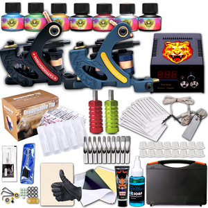 Nouvel arrivage : Kit de machine à tatouer à double bobine avec accessoires complets pour atelier de tatouage professionnel et fournitures d'art corporel - Product Image 4