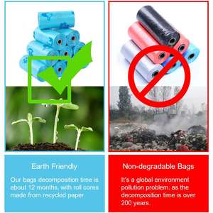 Sacs à déjections canines écologiques en gros, compostables, antibactériens, extra épais, recyclables pour l'extérieur - Product Image 2