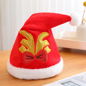 Nouvelles décorations de Noël musicales oscillantes Led adultes et enfants chapeaux de père noël dessin animé bonhomme de neige wapiti chapeaux de noël - Product Image 6