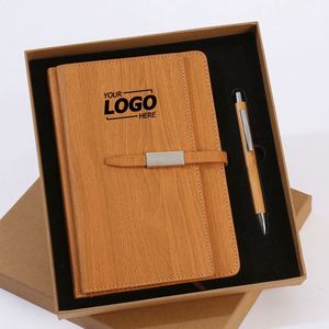 Set de Cuaderno de Cuero PU para Regalos Corporativos - Diario con Logotipo Personalizado, Impresión Digital para Reuniones de Negocios, Apreciación a los Empleados - Product Image 1