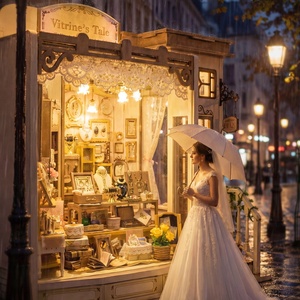 IIECREATE Nouveauté DIY Puzzle 3D en bois K-1086 Vitrine's Tale Bijouterie Maison miniature Faite à la main Cadeau d'anniversaire - Product Image 2