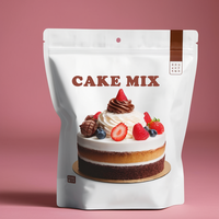 Sac Ziplock imprimé personnalisé mélange crêpe gaufre poudre pochette 300g emballage en poudre chocolat fruits Milkshake