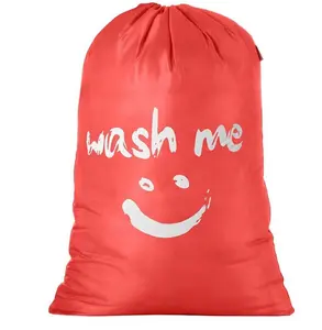 Bolsa de lavanderia de nylon xl 420d, bolsa de roupa dobrável para viagem e lavagem