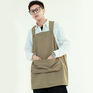 <span class=keywords><strong>Tablier</strong></span> sans manches pour <span class=keywords><strong>homme</strong></span> adulte, style <span class=keywords><strong>japonais</strong></span> simple, anti-taches, idéal pour la <span class=keywords><strong>cuisine</strong></span>, le nail art, la coiffure, la peinture et les travaux ménagers. - Product Image 4