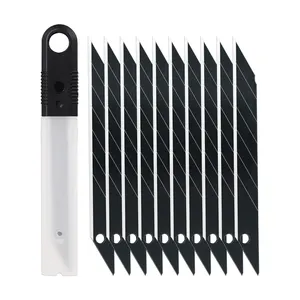 Manufore extrema Sharp Blacken 10 unids/set Mini cuchilla retráctil de acero cuchillo de hoja de 9mm de hoja