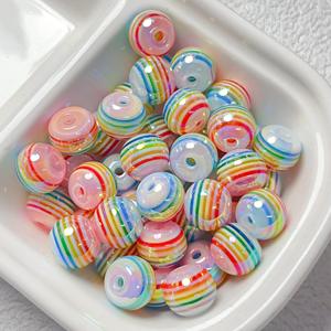 Perles en lucite de 12 mm, couleurs variées, pour la création de bijoux faits main, bracelets, accessoires - Product Image 5